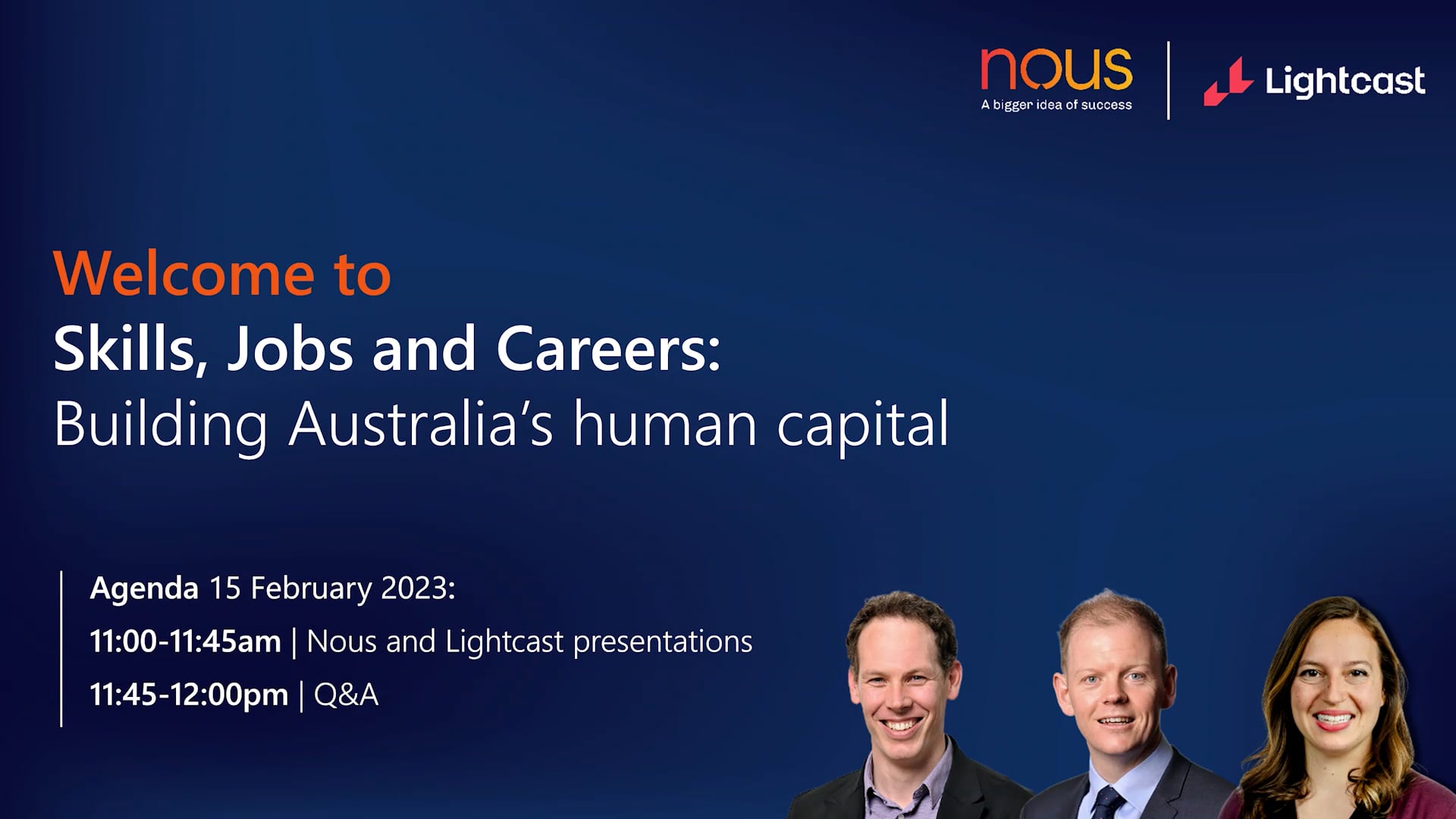 LIVE WEBINAR Skills, Jobs and Careers Building Australia's human