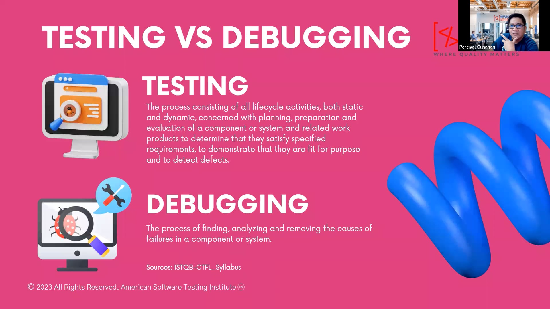 Testing vs Debugging, Quality Assurance vs Quality Control, Errors ...