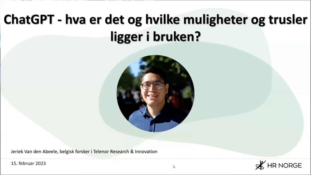 ChatGPT - hva er det og hvilke muligheter og trusler ligger i bruken?