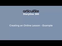 Creating an Online Lesson - Example