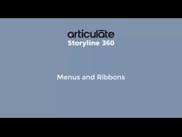 The Storyline Interface - Menus and Ribbons