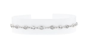Sterling Silver Navette-Style Openwork Anklet