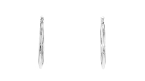 2mm Sterling Silver Hoop Earrings