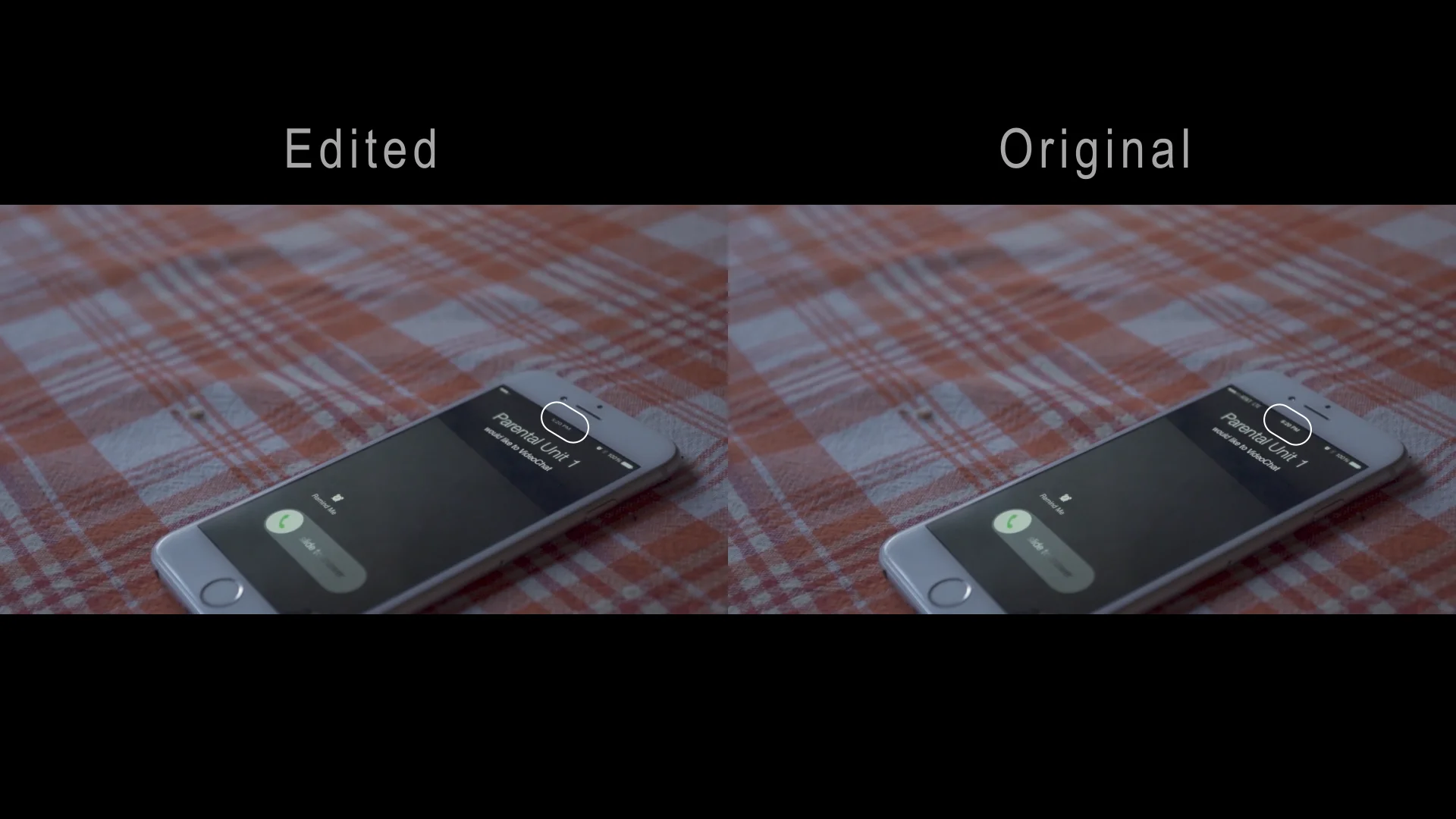cell phone time change in post on Vimeo