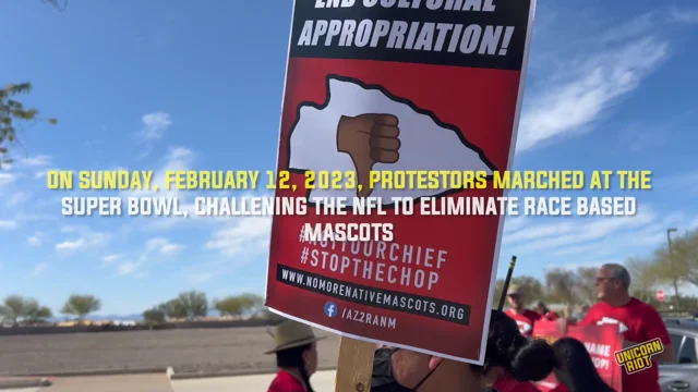 Native American advocates protest Kansas City Chiefs name ahead of Super  Bowl LVII - ABC News