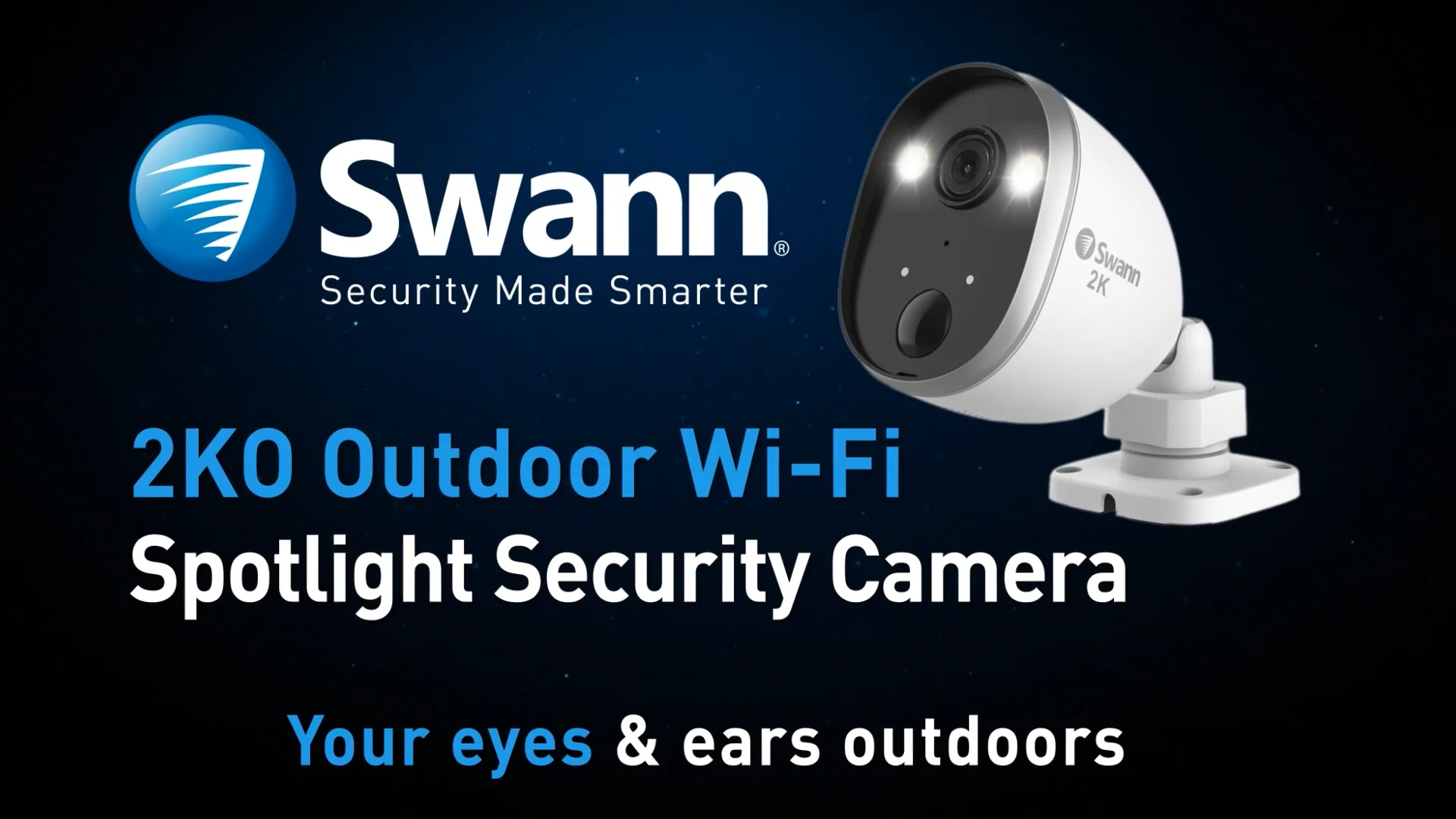 Swann 2K 4MP Outdoor Wired Security Camera with Spotlight Wi-Fi