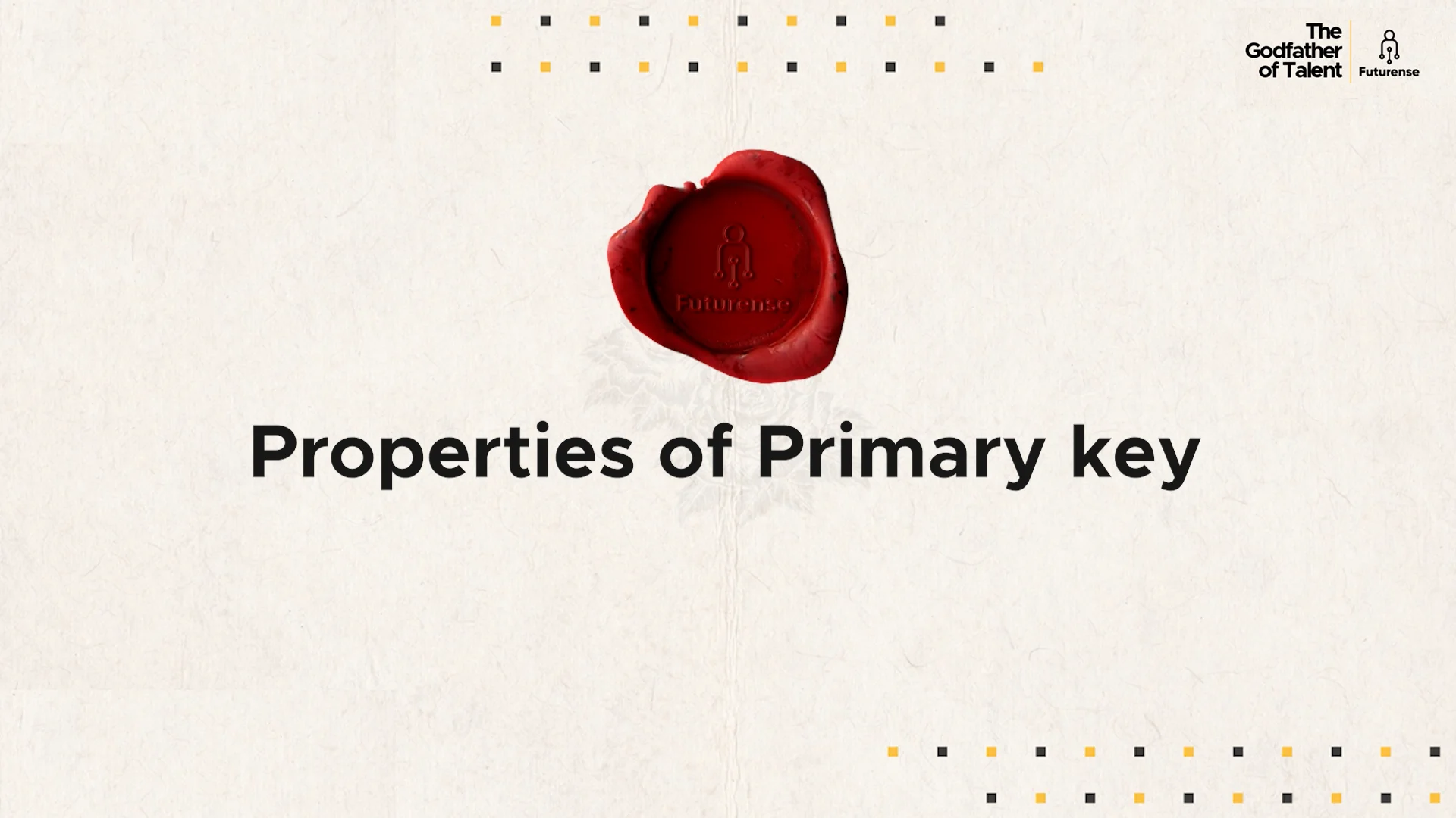 Properties of primary key on vimeo
