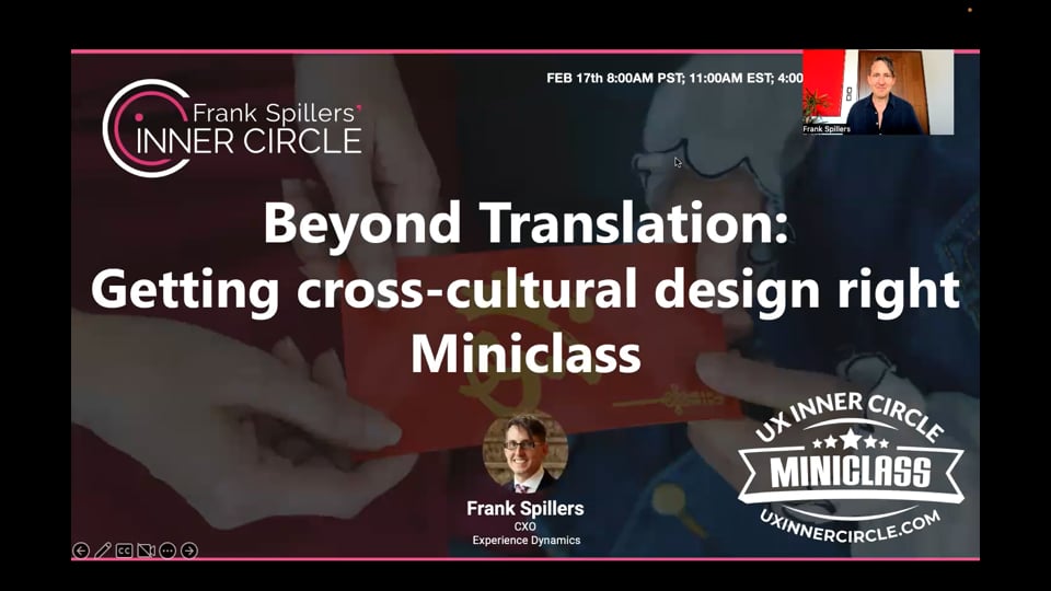 Miniclass- Beyond Translation: Getting cross-cultural design right