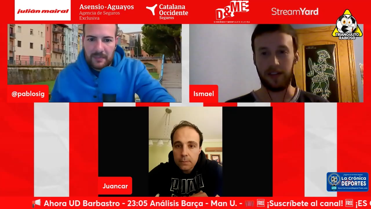 (Jornada 21 - 3ª División) TERTULIA UD BARBASTRO / Fuente: Canal YouTube El Triangulito Rabioso