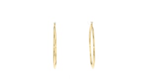 Italian 2mm 18kt Yellow Gold Hoop Earrings