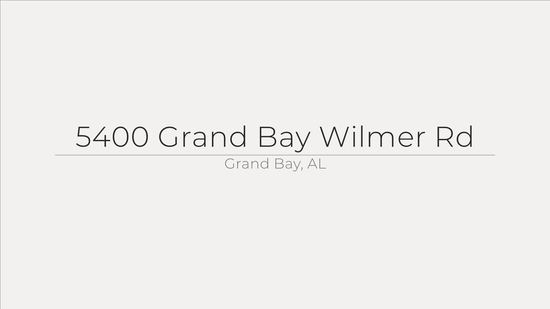 5400 Grand Bay Wilmer Rd, Grand Bay, AL on Vimeo