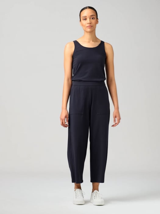 Pima Cotton Stretch Jersey Wide-Leg Pant | EILEEN FISHER