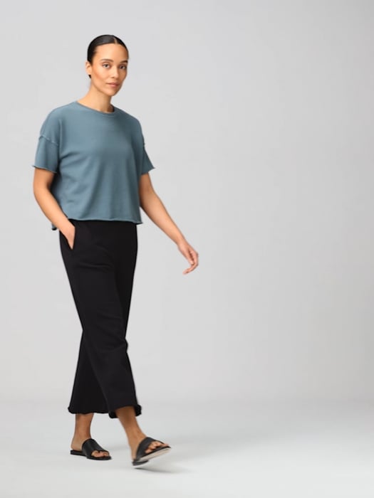 Lightweight Organic Cotton Terry Straight Pant