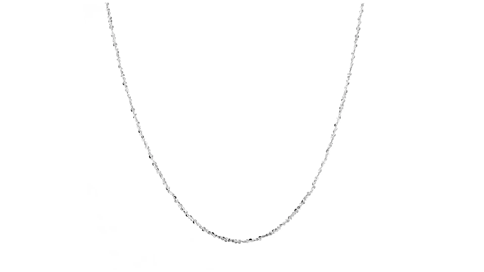 Italian 1mm 14kt White Gold Twisted Sparkle-Chain Necklace | Ross