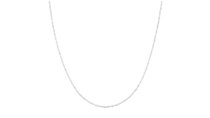 Italian 14kt White Gold Medium Rope Chain Necklace