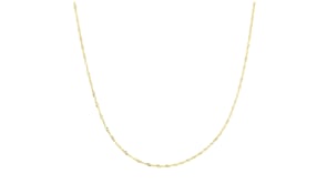 Italian .8mm 14kt Yellow Gold Adjustable Singapore Chain Necklace