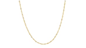 Italian 1.5mm 18kt Gold Over Sterling Adjustable Singapore Chain Necklace