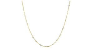 Italian 18kt Yellow Gold Diamond-Cut Singapore Chain Necklace