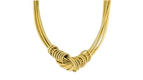 Italian Flex Knot Necklace with 18kt Gold Over Sterling Clasp