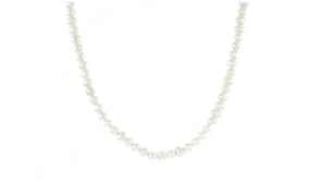3.5-4.5mm Cultured Pearl Choker Necklace with Sterling Silver