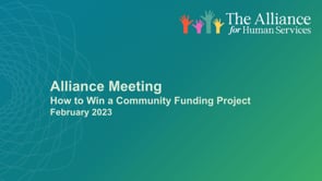 Alliance February 2023 How to Win a Community Funding Project