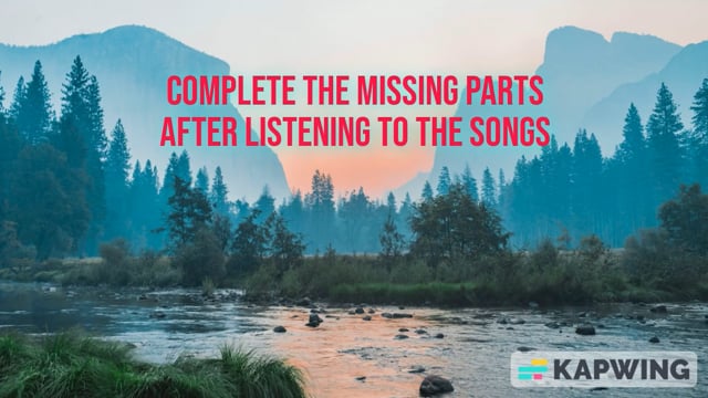 Fill In the Missing Song Lyrics