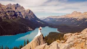 Jason + Laura - Peyto Lake and Rockies Heli Canada Elopement