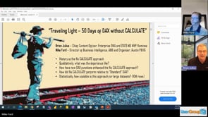 Traveling Light: 50 Days of DAX Without CALCULATE or Time Intelligence