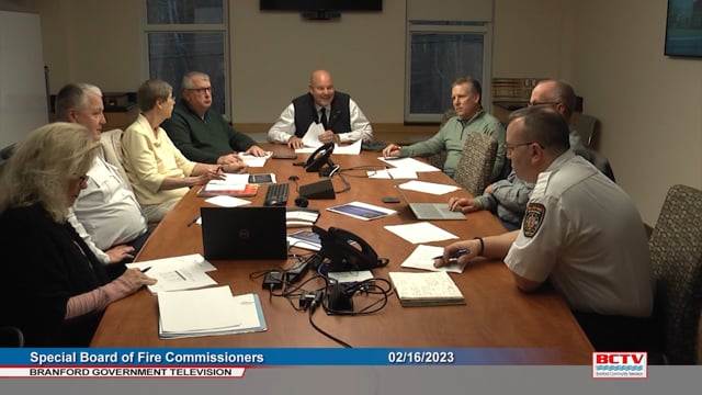 Board of Fire Commissioners: Special Meeting 02/16/2023