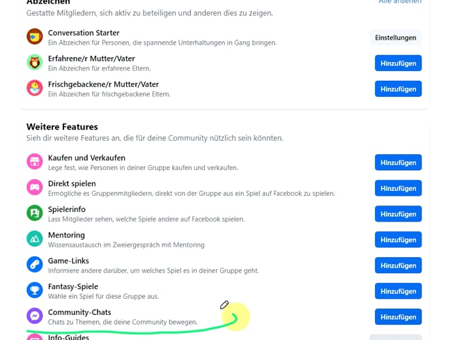 Wichtige Infos zu den Community Chats