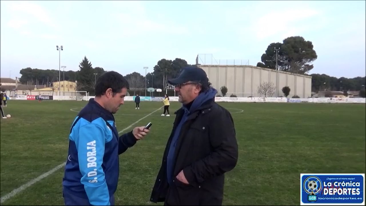 ÓSCAR TIBERIO (Entrenador Borja) CF Santa Anastasia 1-2 SD Borja / Jornada 20 / Regional Preferente Gr 2 / Fuente: YouTube Raúl Futbolero