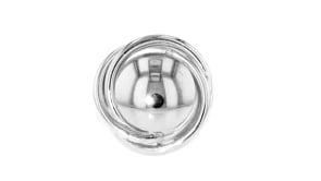 Italian Sterling Silver Big Bead Knot Ring