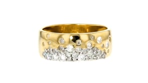 50 ct. t.w. Diamond Scatter Ring in 18kt Gold Over Sterling