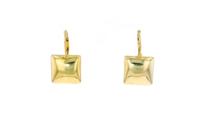 Italian 18kt Yellow Gold Square Drop Earrings
