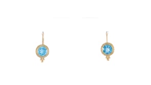 1.80 ct. t.w. Blue Topaz Drop Earrings in 14kt Yellow Gold