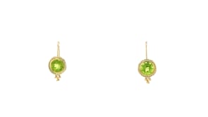 1.75 ct. t.w. Peridot Drop Earrings in 14kt Yellow Gold