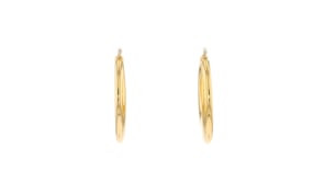 Italian Andiamo 14kt Yellow Gold Hoop Earrings. 1 12