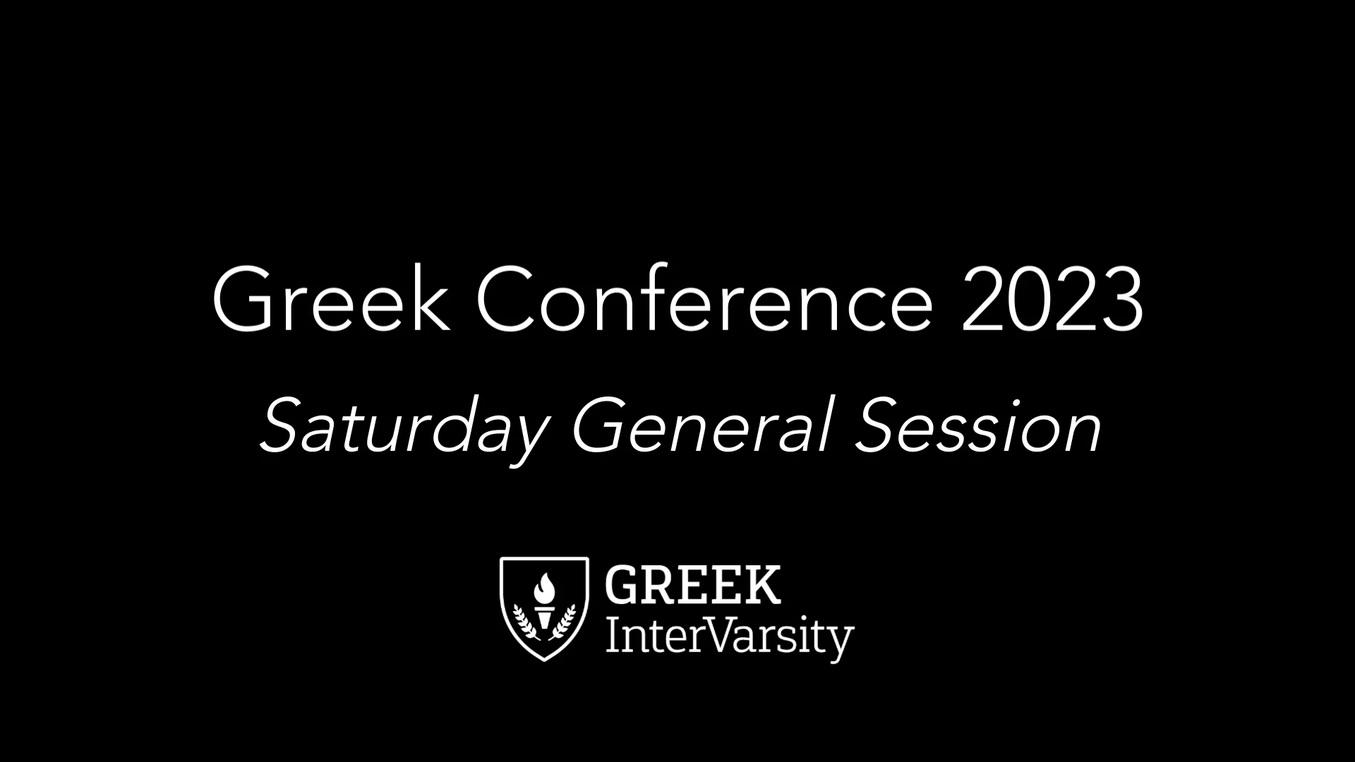 GC 23 | Saturday General Session Talk on Vimeo