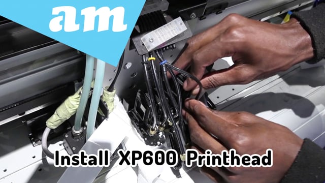 Printhead Installation Steps, Epson XP600 Printhead Installed on UV Ink Dampers Demonstrated