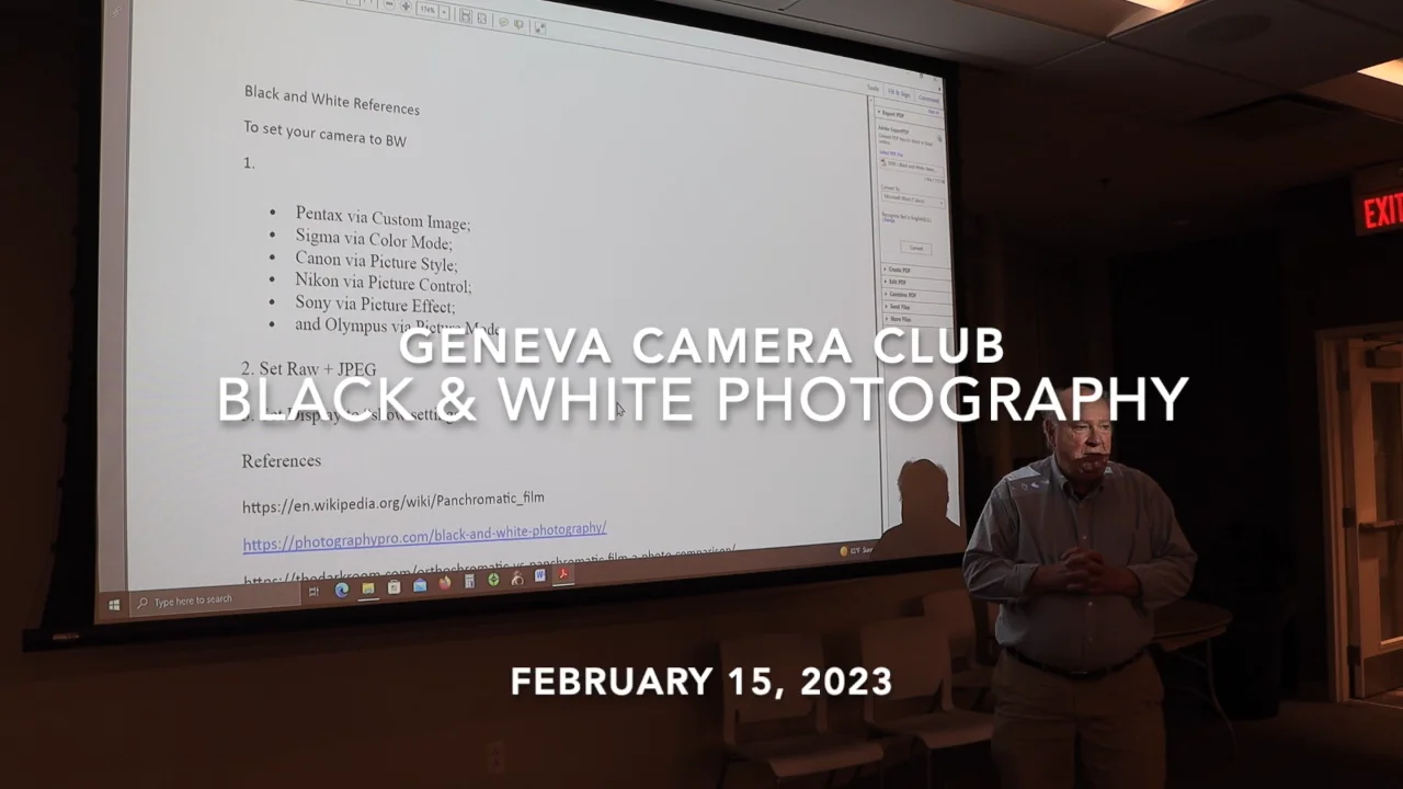 Geneva Camera Club: Black & White Photography 2-21-23 on Vimeo