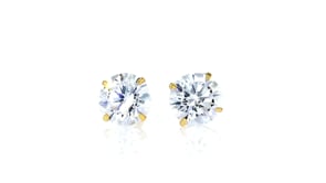 2.00 ct. t.w. CZ Stud Earrings in 14kt Yellow Gold