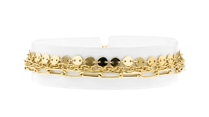 18kt Gold Over Sterling Jewelry Set Three Anklets