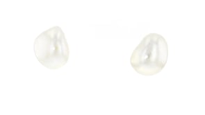 16x13mm Cultured Baroque Pearl Earrings in 14kt Yellow Gold