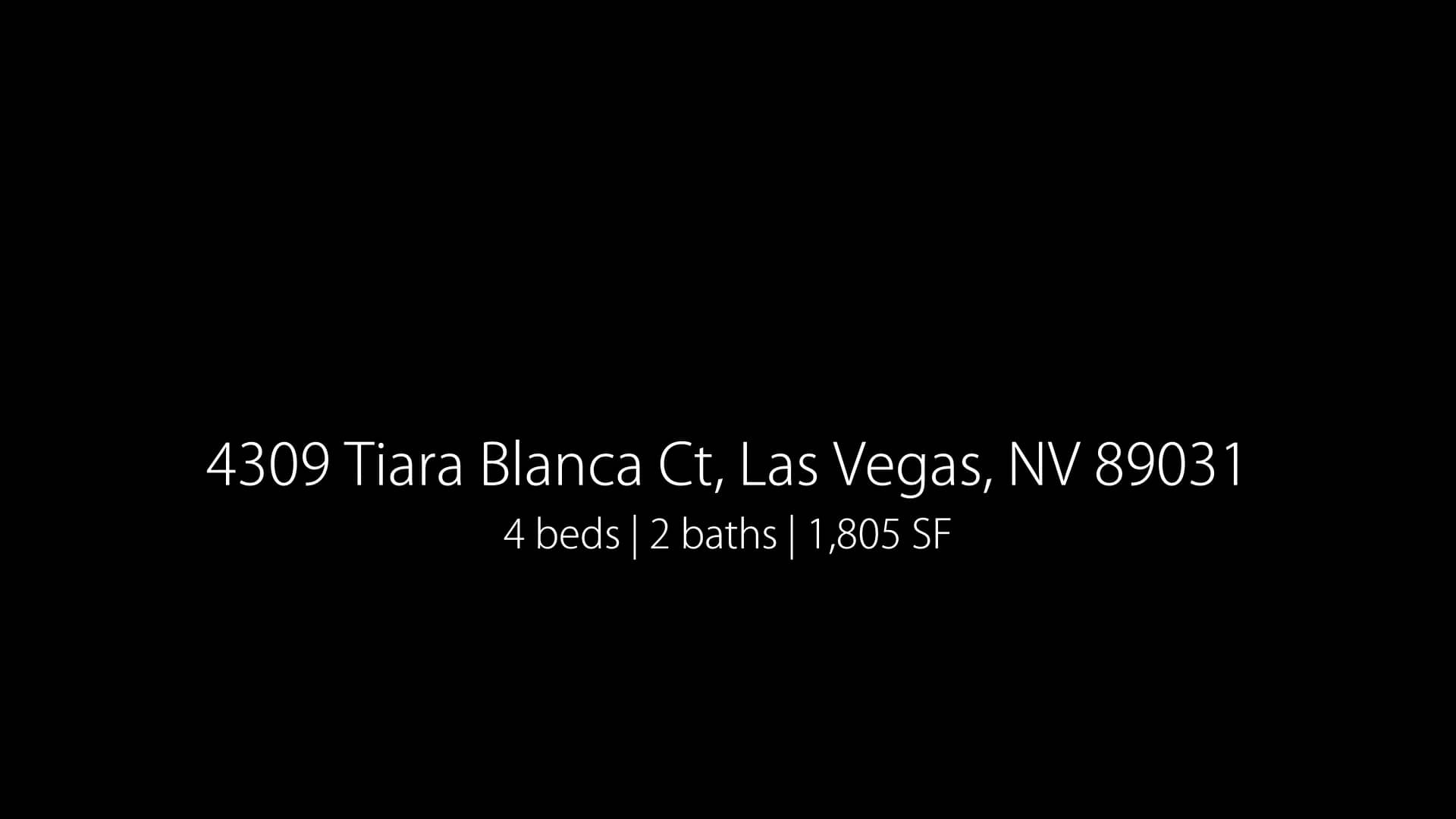 4309 Tiara Blanca Court, Las Vegas, NV 89002 on Vimeo