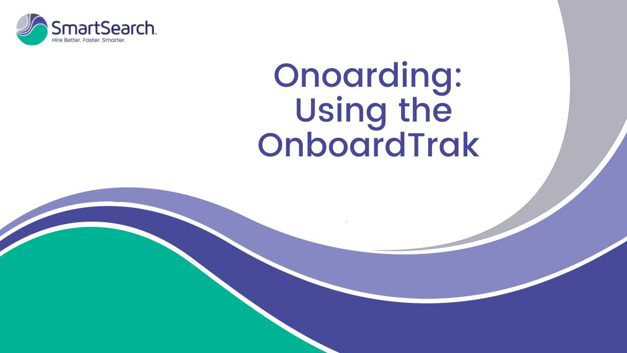 SmartSnippets - Onboarding: Using The OnboardTrak On Vimeo