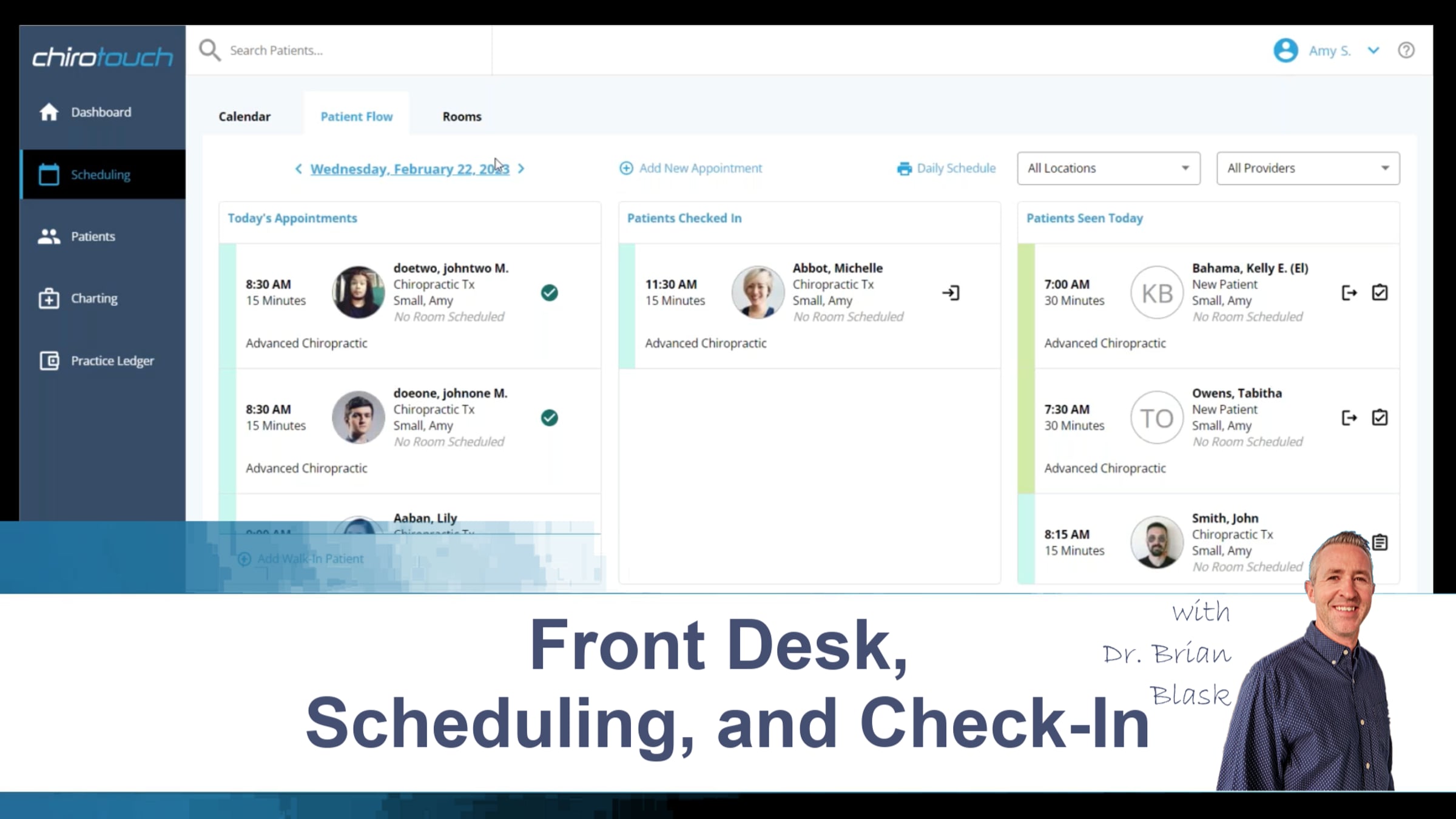 ChiroTouch Demo Front Desk, Scheduling, and Check In.mp4 | Videos ...