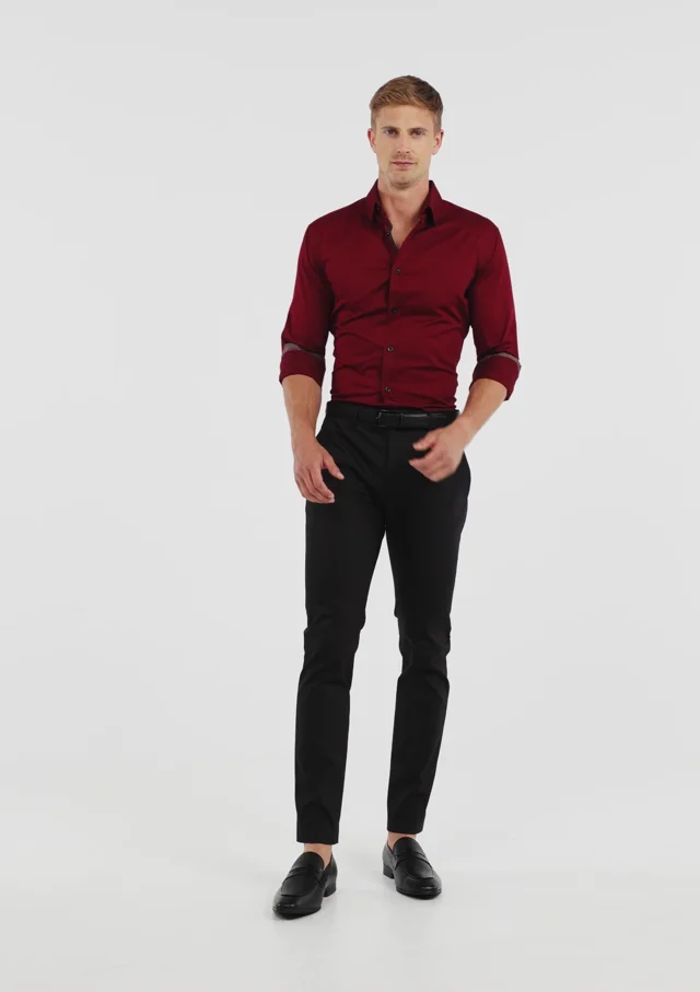 Mens red outlet shirt