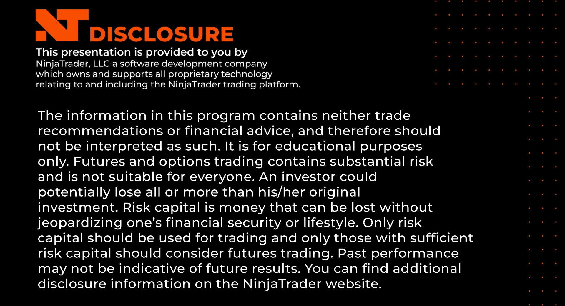 Trailing Stop Orders - NinjaTrader Web