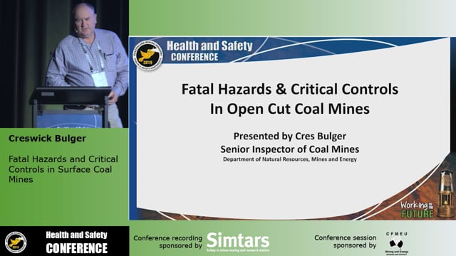 Bulger - Fatal Hazards and Critical Controls in Surface Coal Mines