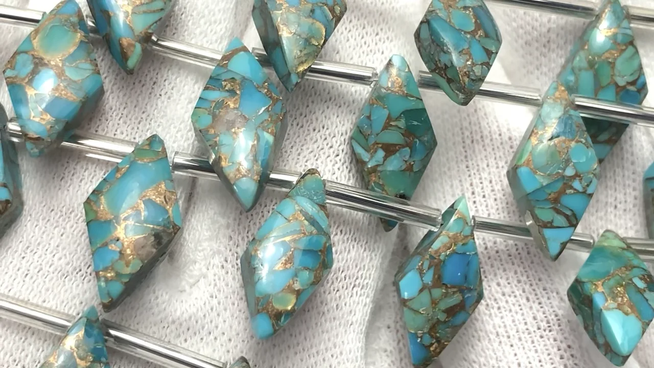 14KGF ブルーコッパーターコイズのチャーム 14KGF ブルーコッパーターコイズのチャーム